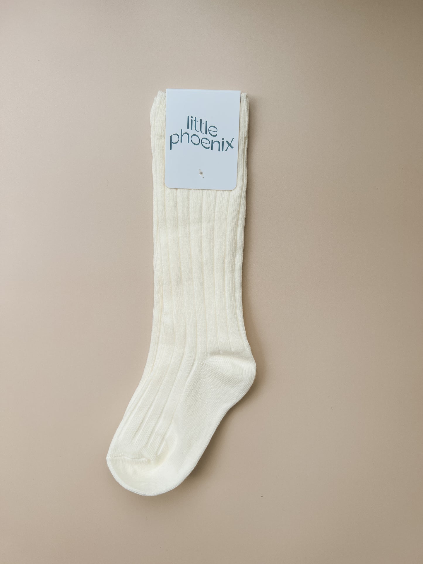 Rib Knee High Socks | Cream